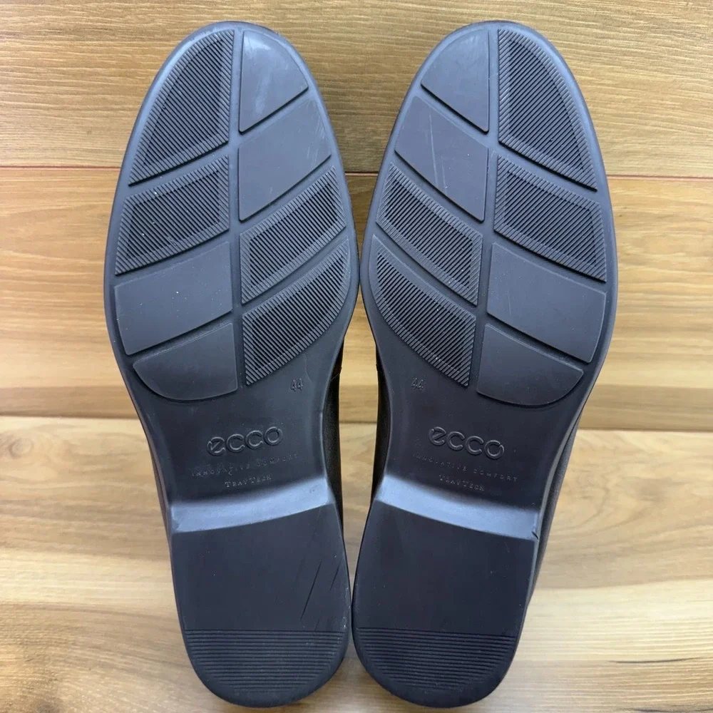 ECCO Tray Tech Slip On Loafers Mens 10.5 EU 44 Brown Leather Modern Business